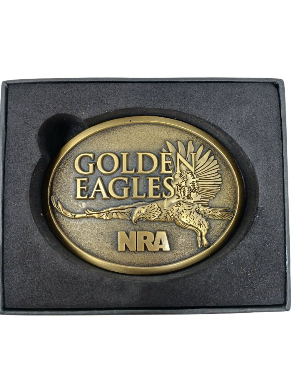 NRA Golden Eagles 2013 Commemorative LTD Belt Buckle Brass W/Box #D-5